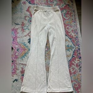 Aerie Cream Ribbed Pants